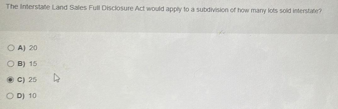 Interstate land sales full disclosure