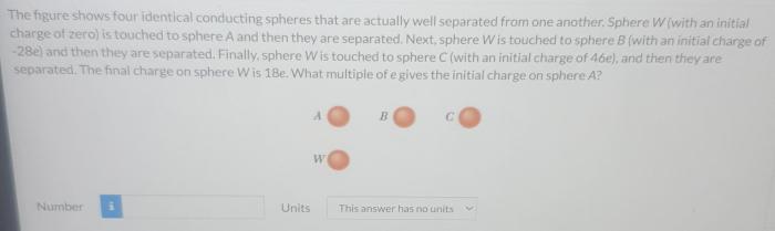 Identical conducting spheres four separated